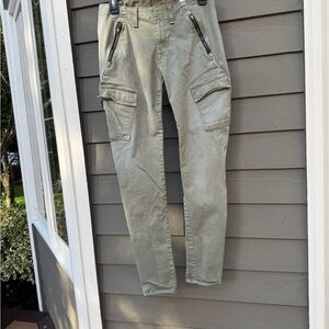 Rag & Bone cargo jeans size 28 green (missing 1 button) shoes sold separately